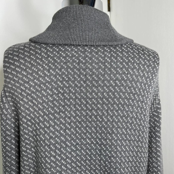 Merona Women's Sweater Button Down Grey/White Long Sleeves Cardigan Size XL - Picture 5 of 16
